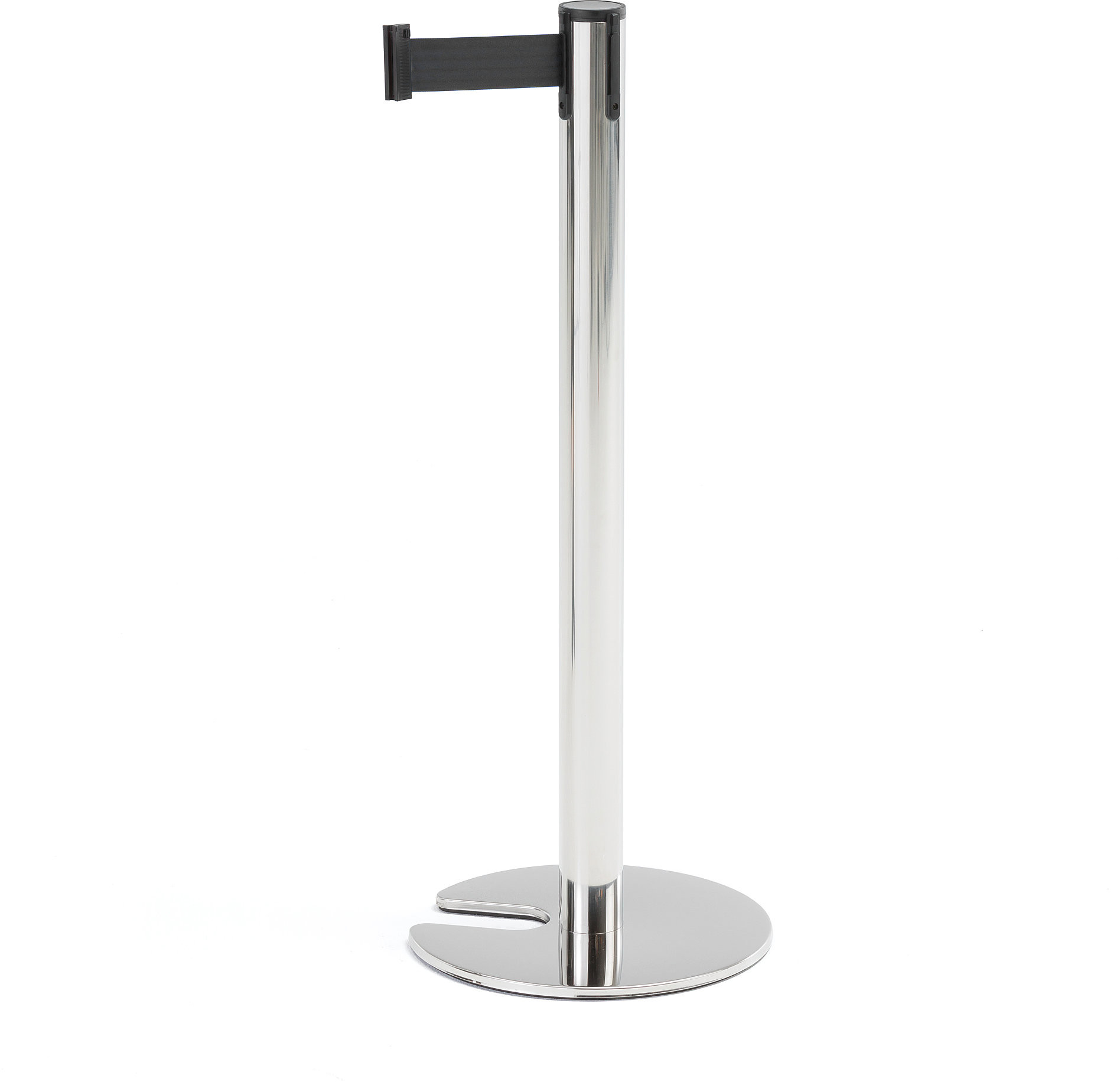 AJ Słupek odgradzający ze stali nierdzewnej taśma czarna o dł 2000 mm 310851