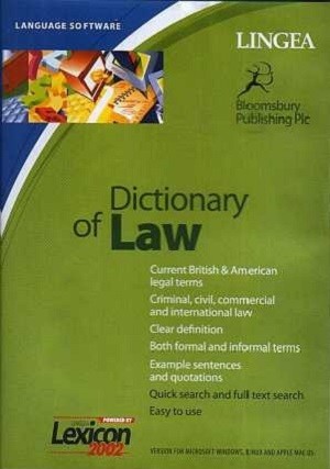 Dictionary Of Law CD