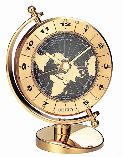 Seiko Stand zegarki z mosiądzu unisex analogowy złoty kolor qhg106g QHG106G