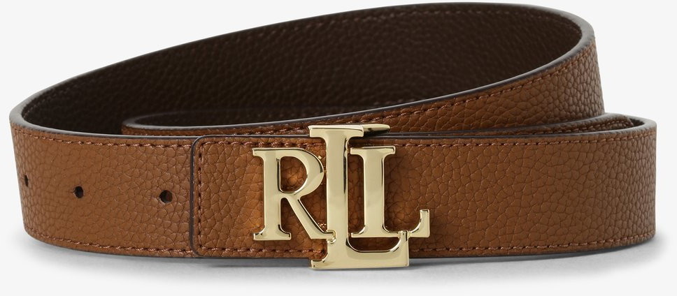 Ralph Lauren Lauren Lauren Damski dwustronny pasek skórzany, brązowy