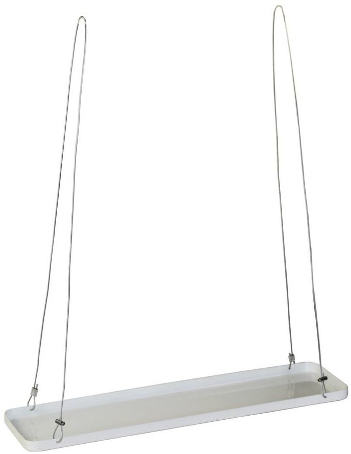Kwietnik wiszący 58x15x21 cm biały
