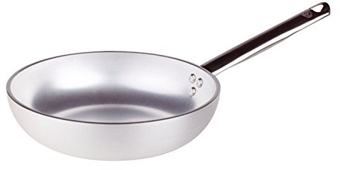Pentole Agnelli pentole agnelli patelnia z łbem stożkowym wysoka skakanka, wykonany z aluminium, grubość 5 MM, z uchwytem ze stali szlachetnej, srebrny, srebrny/czarny, 36 cm ALMR1111B36