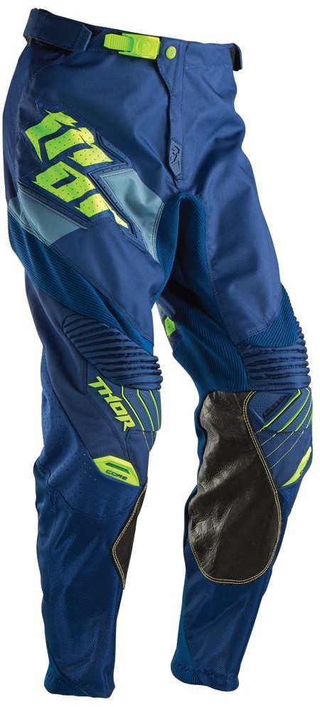 THOR - Odzież motocyklowa stworzona dla motocrossu THOR CORE MERG Tekstylne spodnie motocyklowe offroad niebieskie : Rozmiar - 30 29015162/30