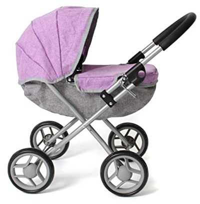 Bayer Chic Wózek dla lalek Lilli, dla lalek dla niemowląt do ok. 41 cm, melanż liliowy 550-69