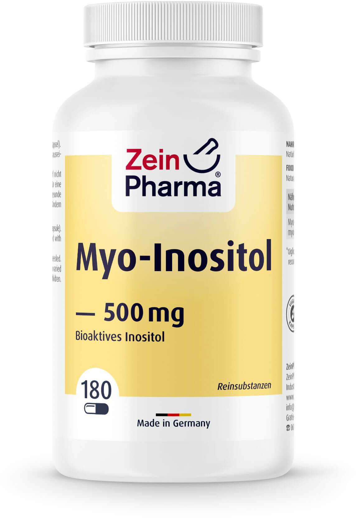 ZEIN PHARMA Myo-Inositol 500mg (Mio-Inozytol) 60 Kapsułek wegańskich