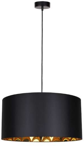 Spotlight LAMPA wisząca VICTORIA okrągła OPRAWA abażurowy zwis czarny złoty 1423904