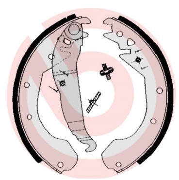 BREMBO Szczki hamulcowe - komplet S 59 510