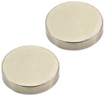 first4magnets Magnes Expert 24 mm średnicy x 5 mm grubości N42 magnes neodymowy - 9,2 kg ciągnięcie (2 sztuki) F245-2