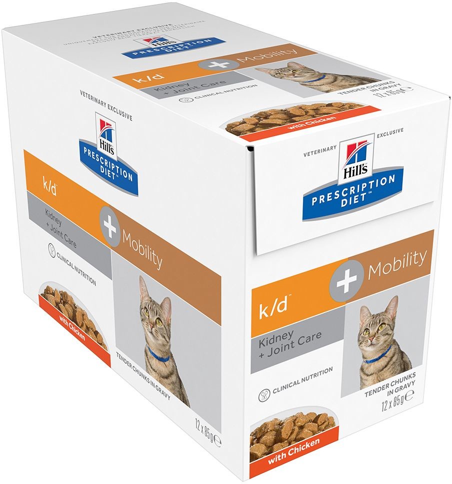 Hill`s Prescription Diet Prescription Diet Feline k/d + Mobility z kurczakiem - 12 x 85 g