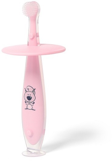 BabyOno BabyOno Szczoteczka do zębów z przyssawką 6+ lat różowa NN-ABO-CEC1-002