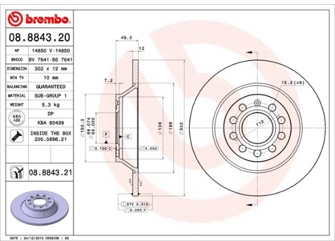 BREMBO 08.8843.21