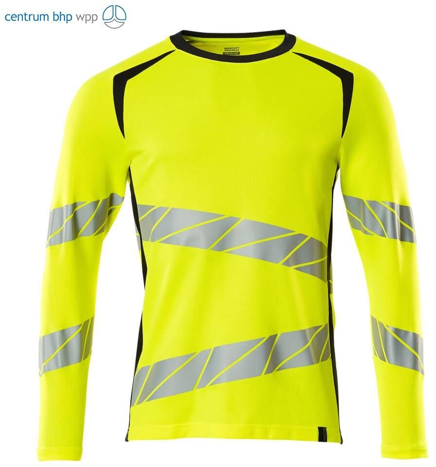 Mascot workwear ACCELERATE SAFE T-SHIRT Z DŁUGIMI RĘKAWAMI; ŻÓŁTY HI-VIS/CIEMNY GRANAT (4XL)
