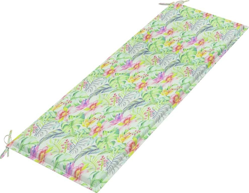 vidaXL Poduszka na ławkę ogrodową w liście 150x50x4 cm tkanina 314089