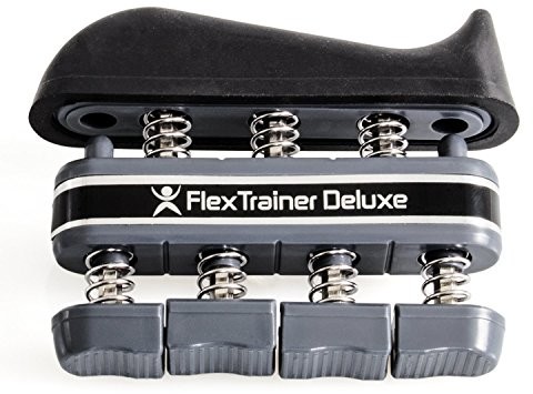 Deluxe Flex Trainer trener ręczny Trainer |, urządzenie do ćwiczeń rąk | palców treningu urządzenia | różnych kolorów i rezystory, szary 1781603-07