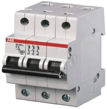 ABB Wyłącznik nadmiarowo-prądowy serii HOME 3-polowy C 10A 6kA SH203-C10 2CDS213001R0104 SH203-C10