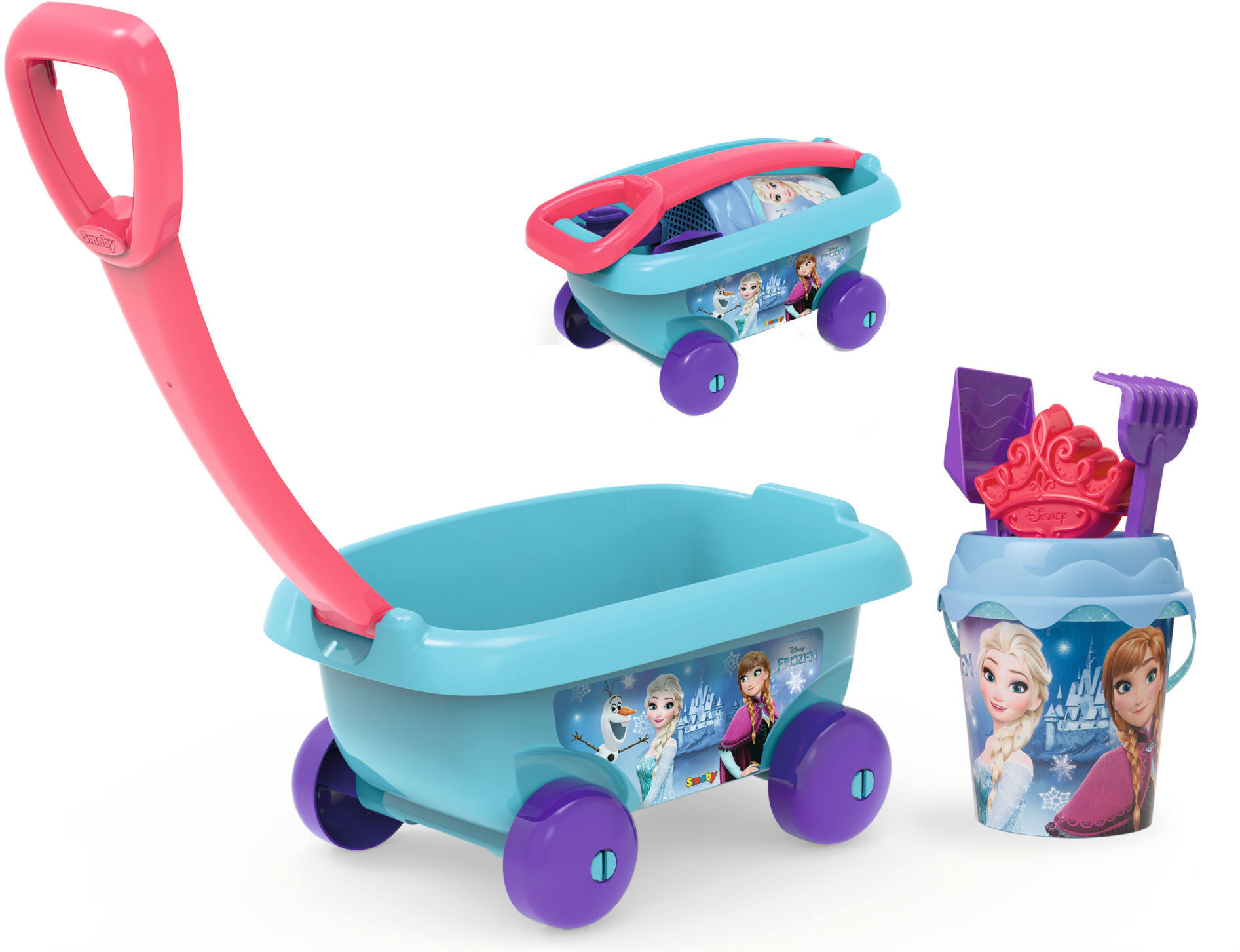Smoby Wózek i wiaderko z akcesoriami do piasku Kraina Lodu 867001 867001