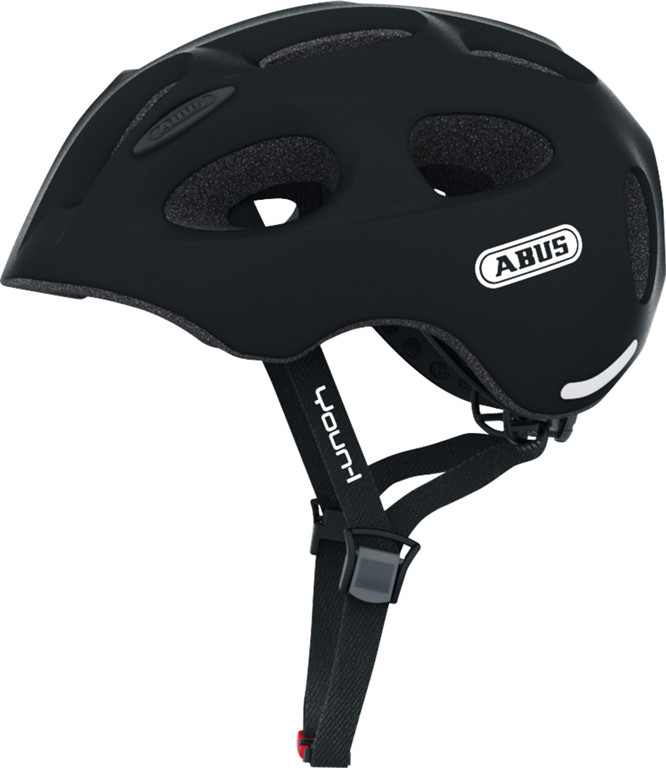 Abus Youn-I 12807-3 Kask Rowerowy, Czarny (Velvet Black), 5257 Cm