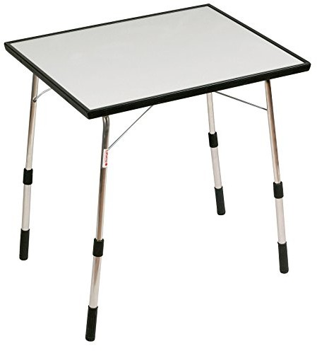 Lafuma Składany stolik ogrodowy z regulacją wysokości, odporny na warunki atmosferyczne, Louisiane, węgiel (szary), 72,5 x 60,5 cm LFM1490-3631