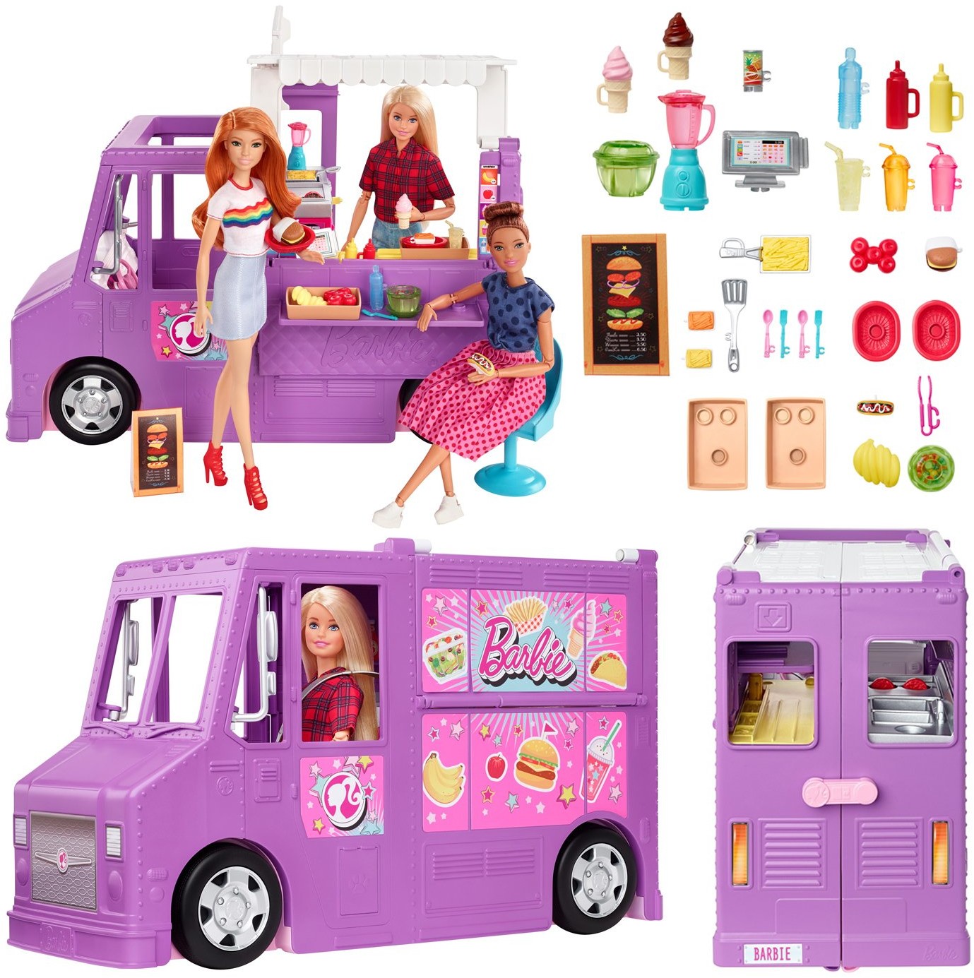 Barbie Foodtruck zestaw do kreatywnej zabawy GMW07 GMW07