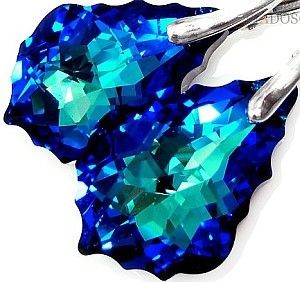 Swarovski PROMOCJA NOWE kolczyki BAROQUE BLUE