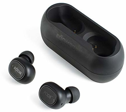 Boompods BOOMPODS Boombuds Go True Wireless  najlepsze sportowe słuchawki douszne, Bluetooth, przenośne magnetyczne etui do ładowania, odporne na działanie wody i potu, IPX 4, Instant Connect TWS, czarne