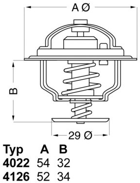 Wahler Termostat, żrodek chłodzący 4022.82D