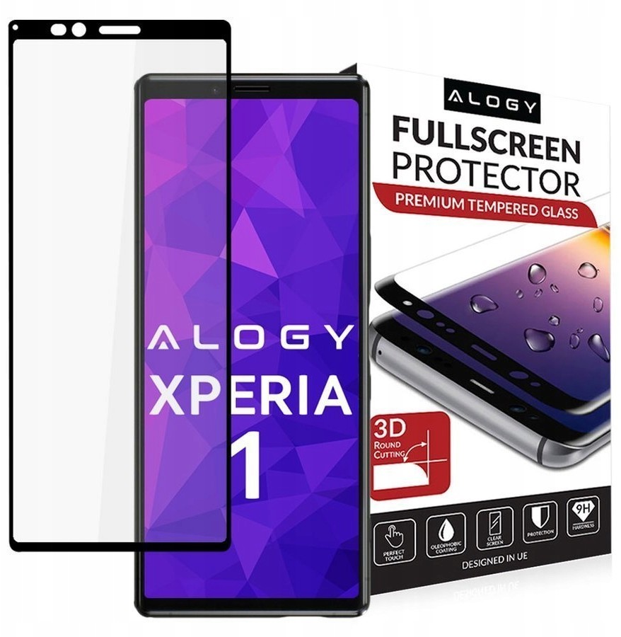 Фото - Захисне скло / плівка Alogy Szkło hartowane  case friendly do Sony Xperia 1 Czarne 