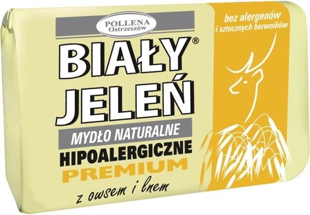Pollena Hipoalergiczne mydło naturalne z owsem i lnem 100g 63122-uniw