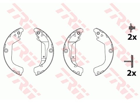 TRW Zestaw szczęk hamulcowych GS8828