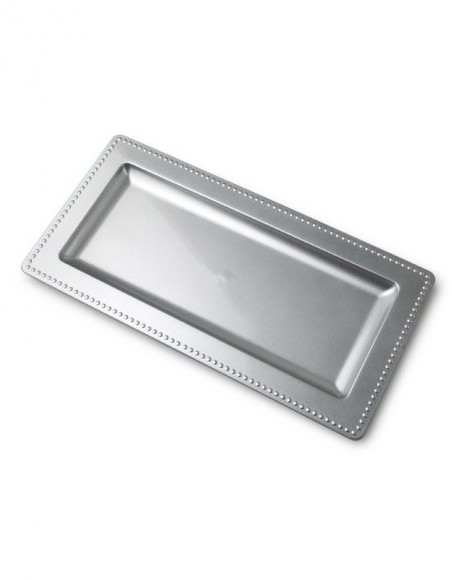 Mondex MONDEX BLANCHE SILVER PODSTAWKA POD ŚWIECE 36 X 12 CM SREBRNA TWORZYWO SZTUCZNE HTOS6033 3