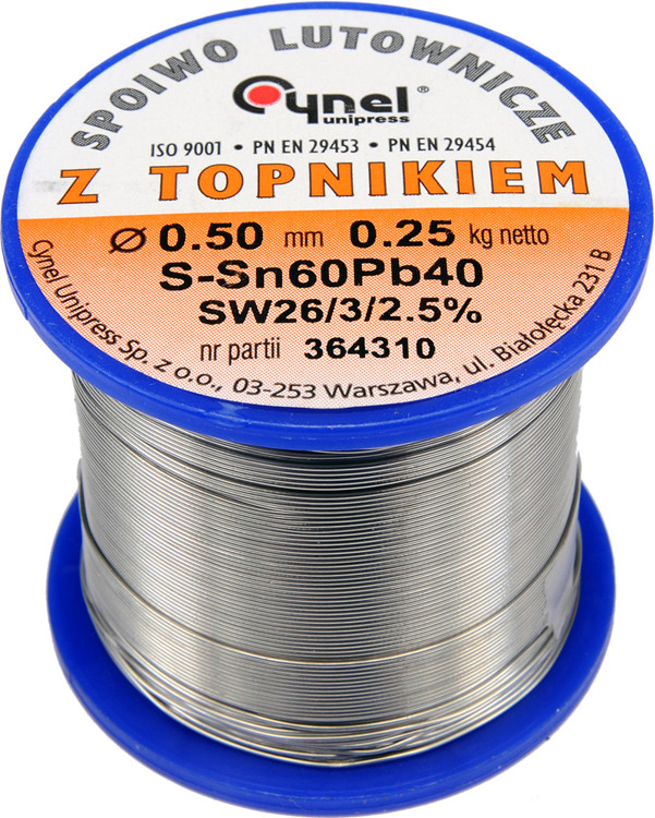 Cynel Spoiwo lutownicze sn60pb40 0,5/250 (76801)