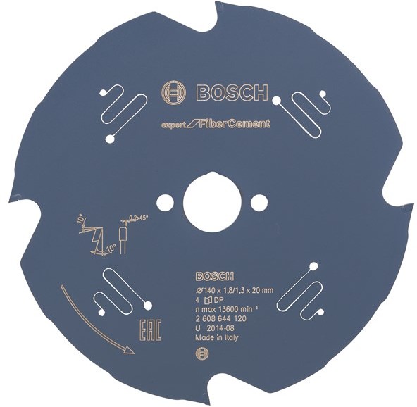 Bosch tarcza tnąca Expert for Fiber Cement 140 x 20 x 1,8 mm, 4 2608644120