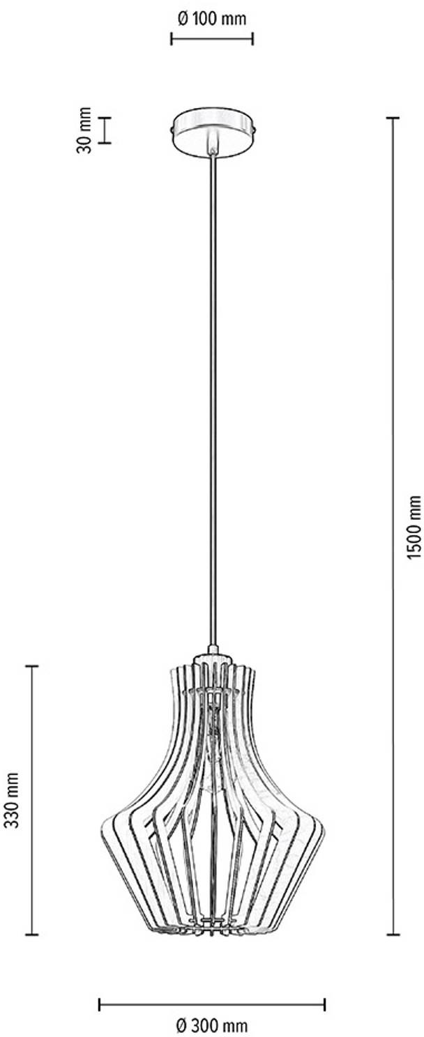 ENVOLIGHT Envolight Floj lampa wisząca sklejka brzoza  30cm