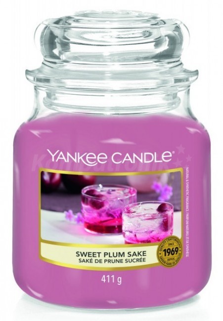 Yankee Candle Sweet Plum Sake Słoik średni 411g 1633578E