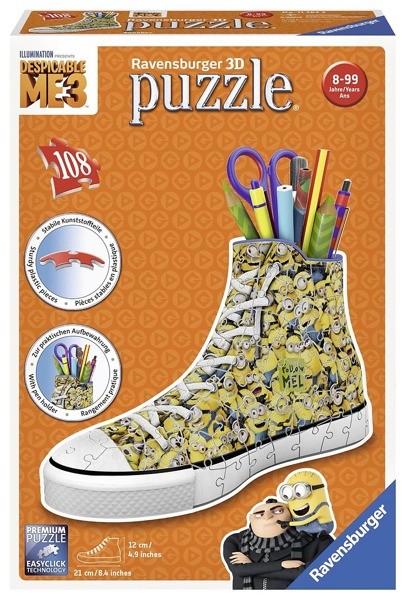 Ravensburger PUZZLE 3D 108 EL PRZYBORNIK SNEAKER MINIONKI 3 12616 PR-12623