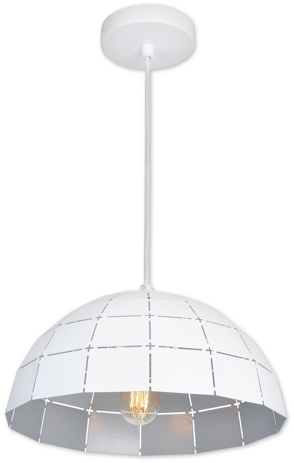 Top Light Apolo 30B - Żyrandol na sznurku 1xE27/40W/230V biały/srebrny