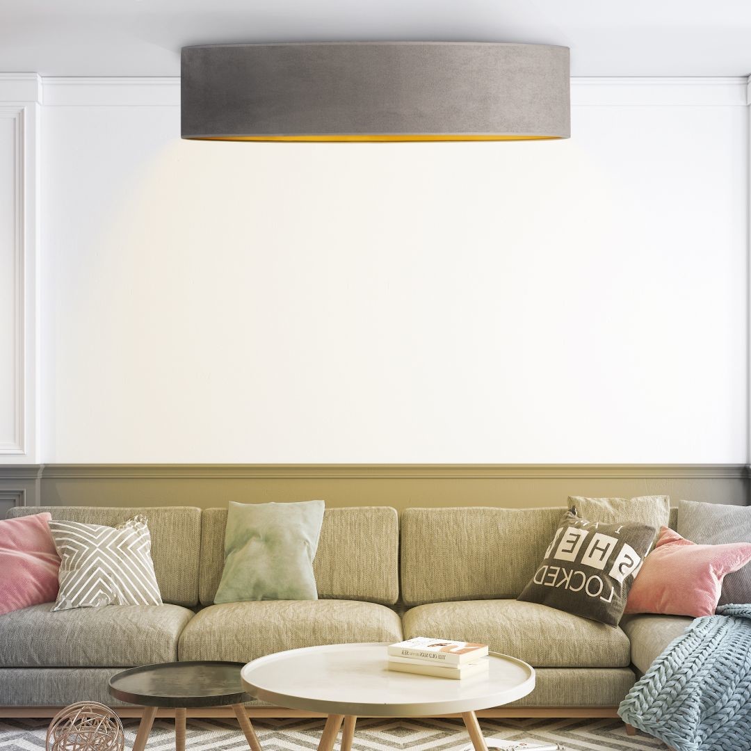 LYSNE Plafon ze złotym wnętrzem MEDINA VELUR fi 100 cm