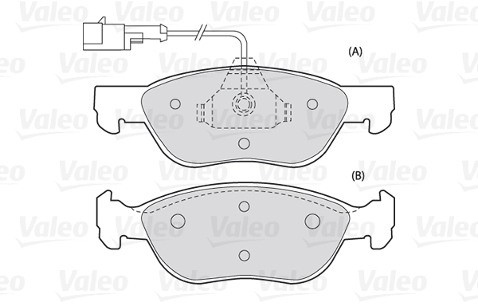 VALEO Zestaw klocków hamulcowych, hamulce tarczowe 301006