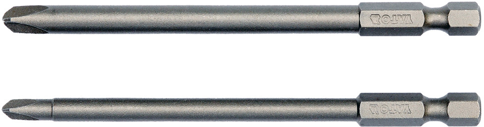 YATO Końcówki wkrętakowe 1/4 2 szt triwing nr2x100mm nr4x100mm YT-0497