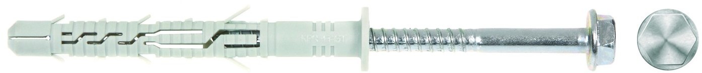 WKRĘT-MET Kołek ramowy z łbem 6-kątnym 10 mm x 100 mm