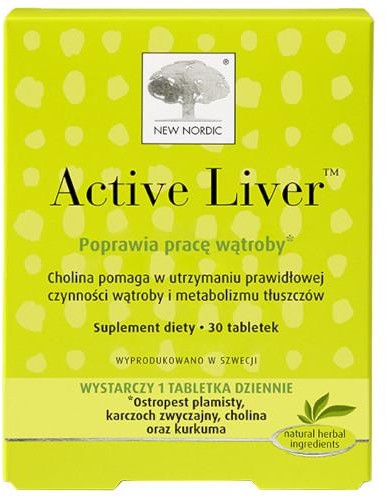 NEW NORDIC HEALTHBRANDS POLSKA SP. Z O.O. Active Liver poprawia pracę wątroby 30 tabletek 3795421
