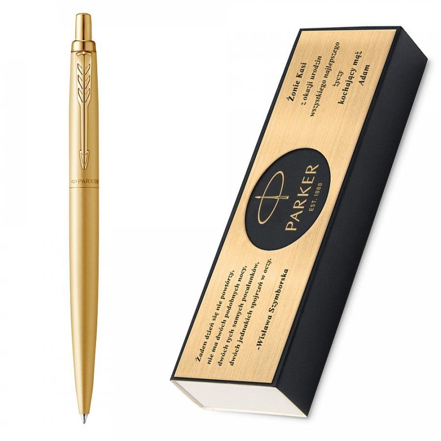 Parker Murrano Długopis Jotter XL Gold GT GRAWER i ETUI PAR-131_PRPD-J
