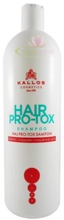 Kallos Hair Pro-Tox Shampoo szampon do włosów z keratyną kolagenem i kwasem hialuronowym 1000ml 48148-uniw