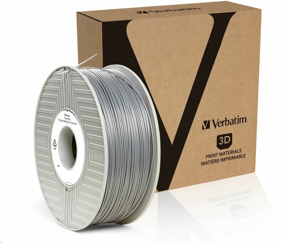 Фото - Пластик для 3D друку Verbatim 3D Printer Filament PLA 1.75mm, 335m, 1kg silver/metal grey (5527 