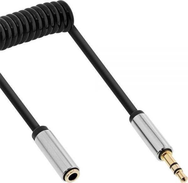 InLine InLine Slim Audio kabel spiralny 3.5mm męski/żeński 4-pin Stereo 1m 99281