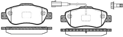 RoadHouse Zestaw klocków hamulcowych, hamulce tarczowe 21100.11