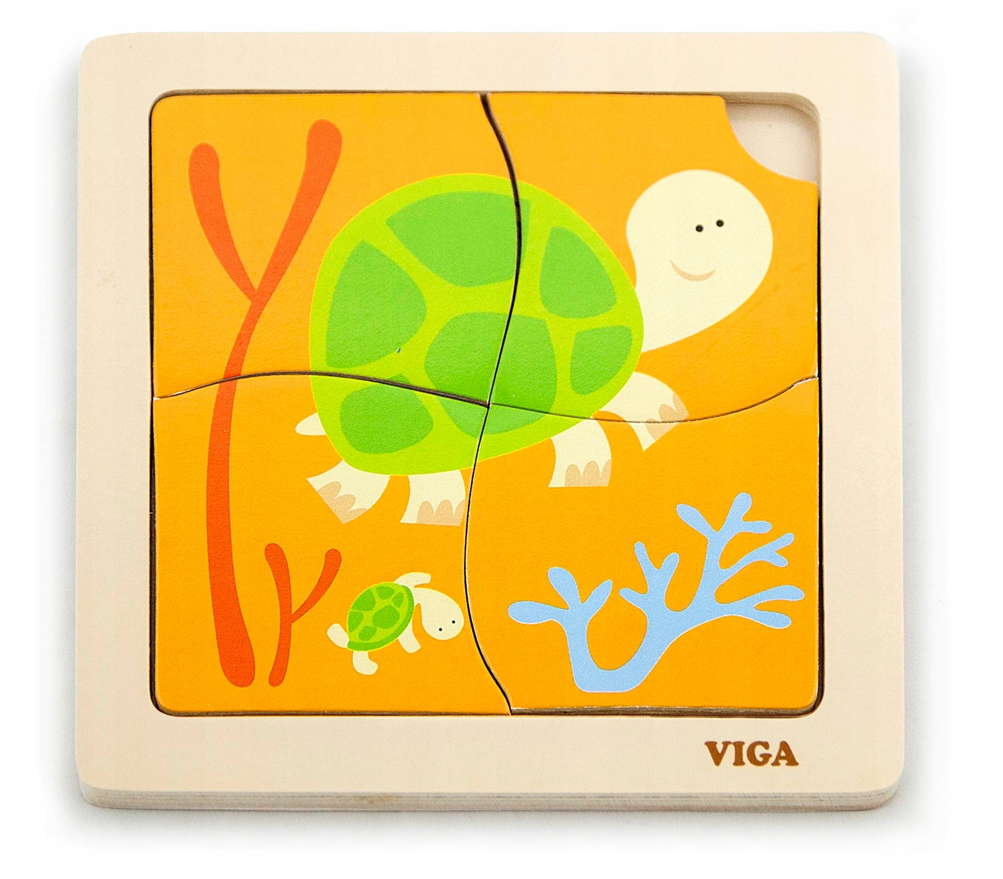Viga 50143 Puzzle na podkładce - żółwiki