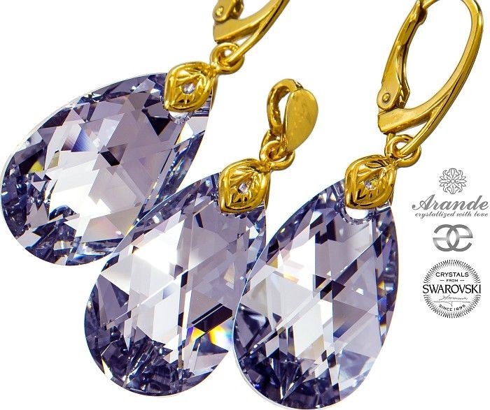 Arande NOWE SWAROVSKI piękny komplet COMET GOLD ZŁOTE SREBRO 700471