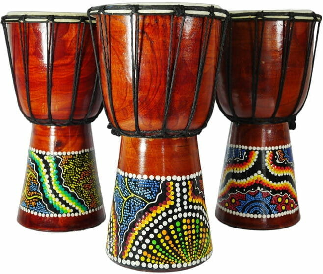 Max-land Bęben bębenek djembe wys. 30cm MALOWANY 30 - MALOWANY 2