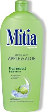 Mitia Mydło w płynie do rąk Jabłko i aloes - Apple & Aloe Liquid Soap (wymienny wkład) Mydło w płynie do rąk Jabłko i aloes - Apple & Aloe Liquid Soap (wymienny wkład)